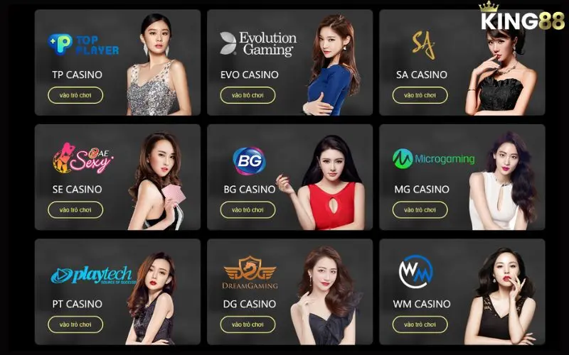 Đa dạng sảnh Casino - thoải mái lựa chọn